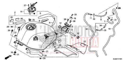 FUEL TANK VFR800XH de 2017